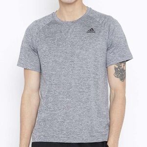 Adidas Men's Heathered Gray Short Sleeve Tee